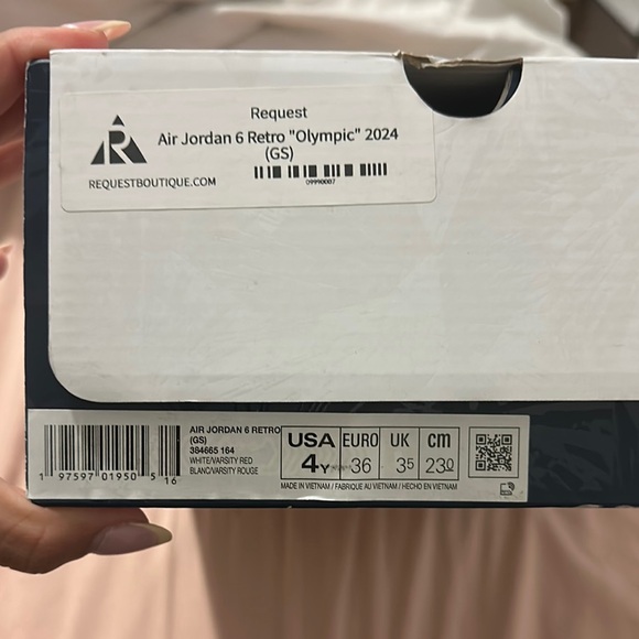 Jordan Kids Shoes - White and Navy - Picture 1 of 6
